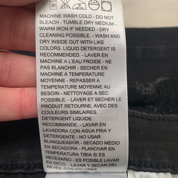 Levi’s distressed 711 skinny midrise black size 28 - Picture 5 of 6